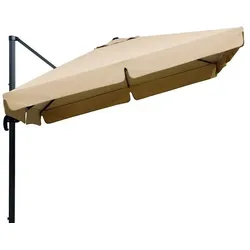 SCHNEIDER Rhodos Ampelschirm, natur, quadratisch, 300 x 300 cm