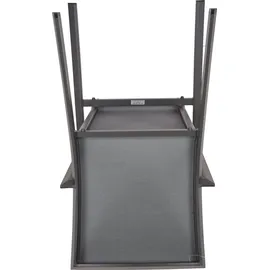 Garden Pleasure Gartenmöbel-Set Rana 5-teilig mit Keramik-Tisch Dunkelgrau