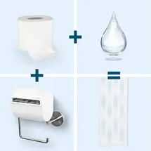 BIDEO bideo® (Toilettenpapierhalter, mit Befeuchtungsfunktion