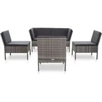 vidaXL Garten-Lounge-Set 6-tlg. grau 48950