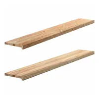 VidaXL Fensterbänke 2 Stk. Unbehandelt 160x25x2 cm Massivholz Eiche