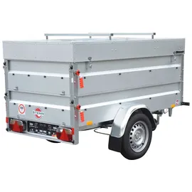 STEMA PKW-Anhänger, BxL: 108 cm x 201 cm, max. Nutzlast 603 kg - silberfarben
