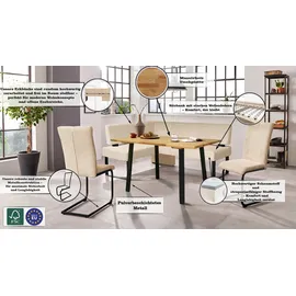 Home Affaire "Oliver mit Metallgestell, Küchenbank", verschiedene Bezüge Cord Esszimmerbank OTTOs Choice