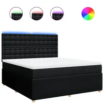 vidaXL Boxspringbett 180 x 200 cm Schwarz