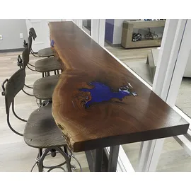 xlmoebel Bartisch 240 x 70 cm Braun