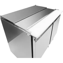 ICE-A-COOL 2 türige Saladette mit Schiebedeckel, Kapazität 300 L, automatische Abtaufunktion