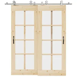 vidaXL Schiebetür-beschlagsatz 200 Cm Edelstahl Silbern - Vidaxl