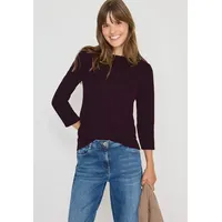 Cecil Basic U-Boot Shirt Eggplant red L - L