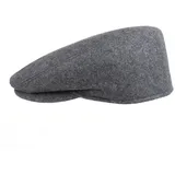 Flat Cap Herren Schirmmütze Sportmütze Wolle Made in Italy grau 56