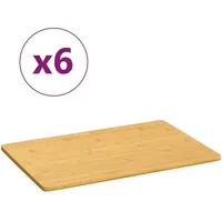 vidaXL Frühstücksbrettchen 6-tlg. Bambus 35 x 23 x 0,8 cm Braun