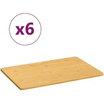 vidaXL Frühstücksbrettchen 6-tlg. Bambus 35 x 23 x 0,8 cm Braun