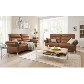 Wohnwert Einzelcouch Leder 1-Sitzer Braun