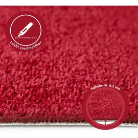 Andiamo Teppichboden ANDIAMO "Ines, Kräuselvelours, Gesamthöhe 8,5 mm, Luxusklasse LC2", rot, B:400cm L:450cm, Kunstfaser, Teppiche, Uni Farben, Breite 400 cm, strapazierfähig & pflegeleicht