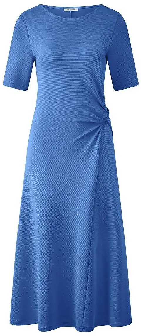 Jersey-Kleid Rundhals-­Ausschnitt Efixelle blau, 46