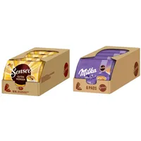 Senseo Kaffee Pads Guten Morgen XL Kaffee & Milka heiße Schokolade - 90 Getränkepads, 560 g, (Packung, 10er Pack)