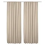 Beautissu Amelie Luna Kräuselband 140 x 245 cm creme 2 St.