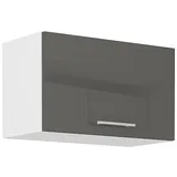 Küchen-Preisbombe Hängeschrank 60 cm Grau Hochglanz + Weiß matt 60 x 0 x 0 cm Grau