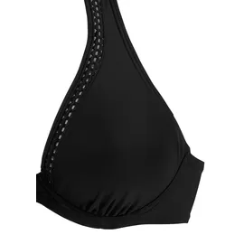 LASCANA Bügel-Bikini, als Neckholder, Gr. 42, Cup D, schwarz, , 54614049-42 Cup D