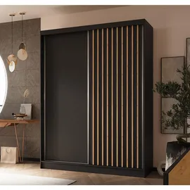 ax living Schwebetürenschrank Cabinio 160 x 216,1 x 61 cm Schwarz