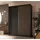 ax living Schwebetürenschrank Cabinio 160 x 216,1 x 61 cm Schwarz