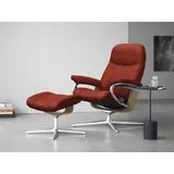 Stressless Stressless® Relaxsessel »Consul«, mit Cross Base, Größe S, M & L, Holzakzent Eiche rot