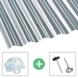 Scobalit Wellplatte 76/18 200 x 254 cm klarbläulich