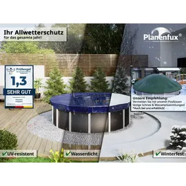 planenfux Planenfux® Pool Abdeckplane für Ø 710 | 760 cm Rundpools | 2-in-1 Poolabdeckung rund aus 200g/m2 PE Material | UV-resistente Sommer- | Winterab...