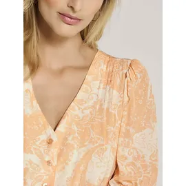 Madeleine Maxikleid Durchgeknöpftes Sommerkleid mit floralem Print Rot 40