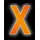 CONACORD Klebebuchstabe X Reflektierend 8 cm Orange