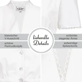 Nübler Dirndlbluse Babsi Weiß 32