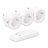 SONERO Funksteckdosen-Set weiß, 1x Sender, 3x Empfänger