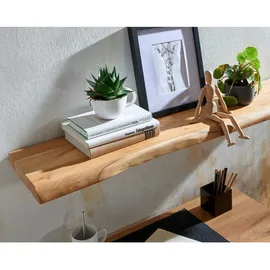 Wohnling Wandregal 100 x 4 x 26 cm Braun