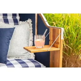 deVries Strandkorb Trend 45 Holz Blau