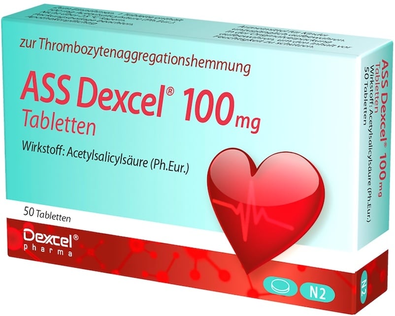 Dexcel Pharma ASS Dexcel 100 mg Tabletten Blutverdünnung
