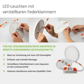 Fiai IsoLED LED Downlight 15W prismatisch 120° weiß