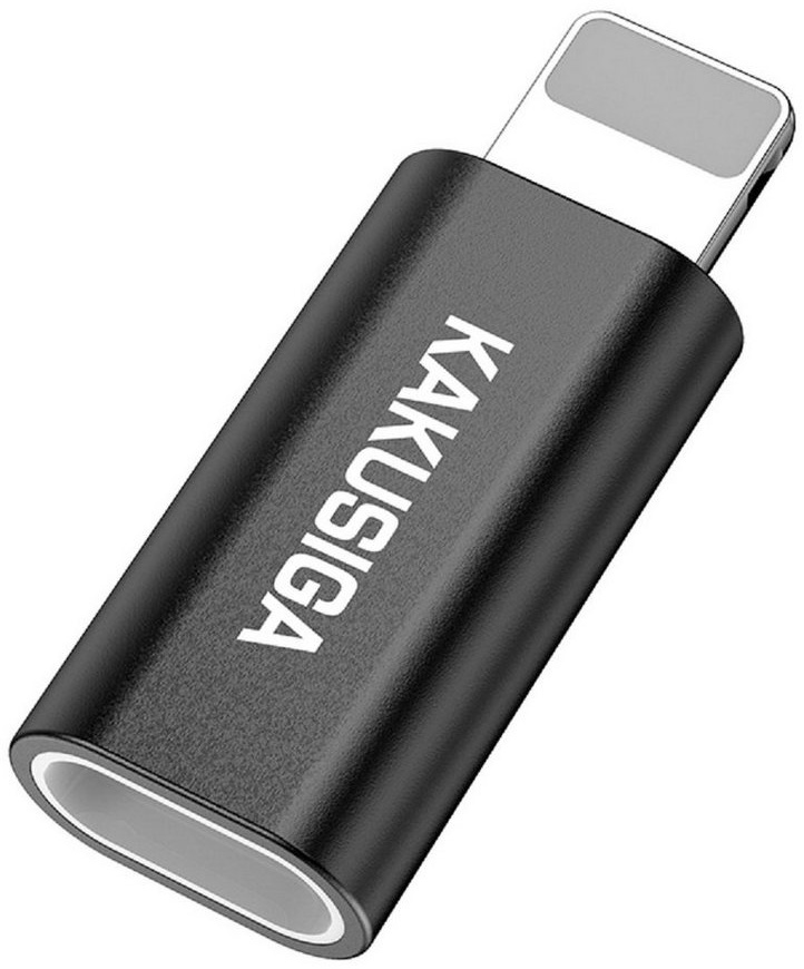 Kaku Adapter Chenxing - Micro USB auf iPhone-Anschluss Kabel-Adapter Smartphone-Adapter schwarz