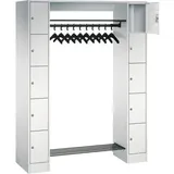 Californian Products Schließfachschrank Stahl 143,0 x 48,0 x 195,0 cm grau 10 Fächer