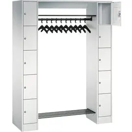 Californian Products Schließfachschrank Stahl 143,0 x 48,0 x 195,0 cm grau 10 Fächer