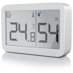 BEARWARE - Thermometer Hygrometer digital Innen - Temperatur und Luftfeuchtigkeit - Komfortsymbole - gut ablesbar - LCD-Anzeige - inkl. Batterie