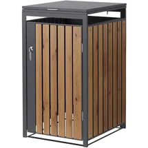 ML-Design Mülltonnenbox 1er 68 x 80 x 116,3 cm anthrazit-eichenoptik