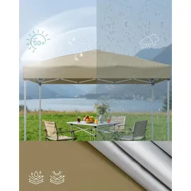 Songmics Faltzelt 3 x 3 m, stabil, tragbar, Pavillon für Garten,