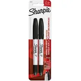 Sharpie 1985878, Schwarz, Schwarz, Weiß, Ultrafein, 650 m, Stoff, Glas, Papier,