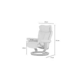 Stressless Relaxsessel mit Hocker Leder 81 x 111 x 77 cm creme