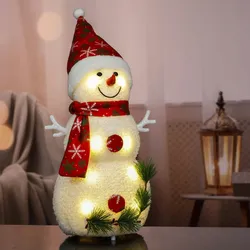 Haushalt International LED Schneemann Weihnachtsdeko Fensterdeko 37cm