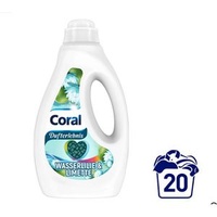 Coral Waschmittel Wasserlilie und Limette, flüssig, 1 Liter, 20 Waschladungen