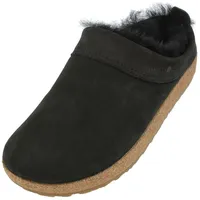 HAFLINGER Lammfellclog Snowbird Filzpantoffel Hausschuh (Schwarz 3), Gr 40 - 40 EU