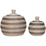 ebuy24 Korb Ipoh 2er Set Natur 40 x 40 cm | Gr.: onesize