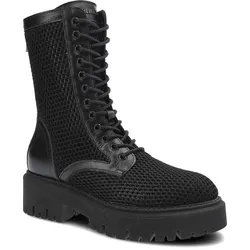 Schwarze Stiefeletten Chebello Modische Damen Herbstschuhe, 38