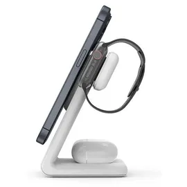 Crong CRG-MSPS-WHT, Qi Wireless MagSafe 3-in-1 Weiß