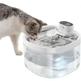 Katzenbrunnen - 2.6L Katzenbrunnen Kabellos Trinkbrunnen für Katze - Super Silent Katzen Trinkbrunnen mit Bewegungsmelder - Wasserbrunnen für Katzen Akku mit Sensor Kabelloser